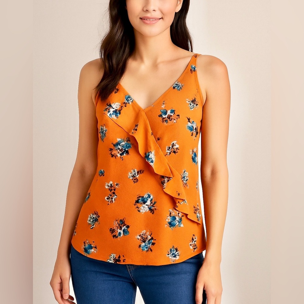 Nordstrom Floral Ruffle Blouse